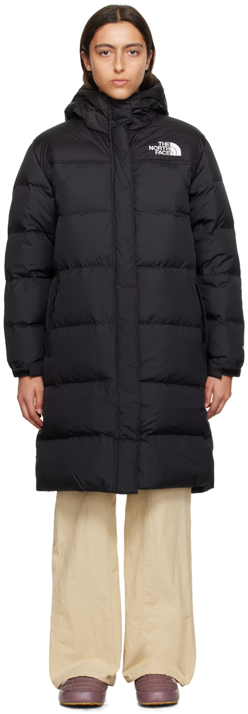 The North Face Nuptse Hooded Puffer Coat In Black