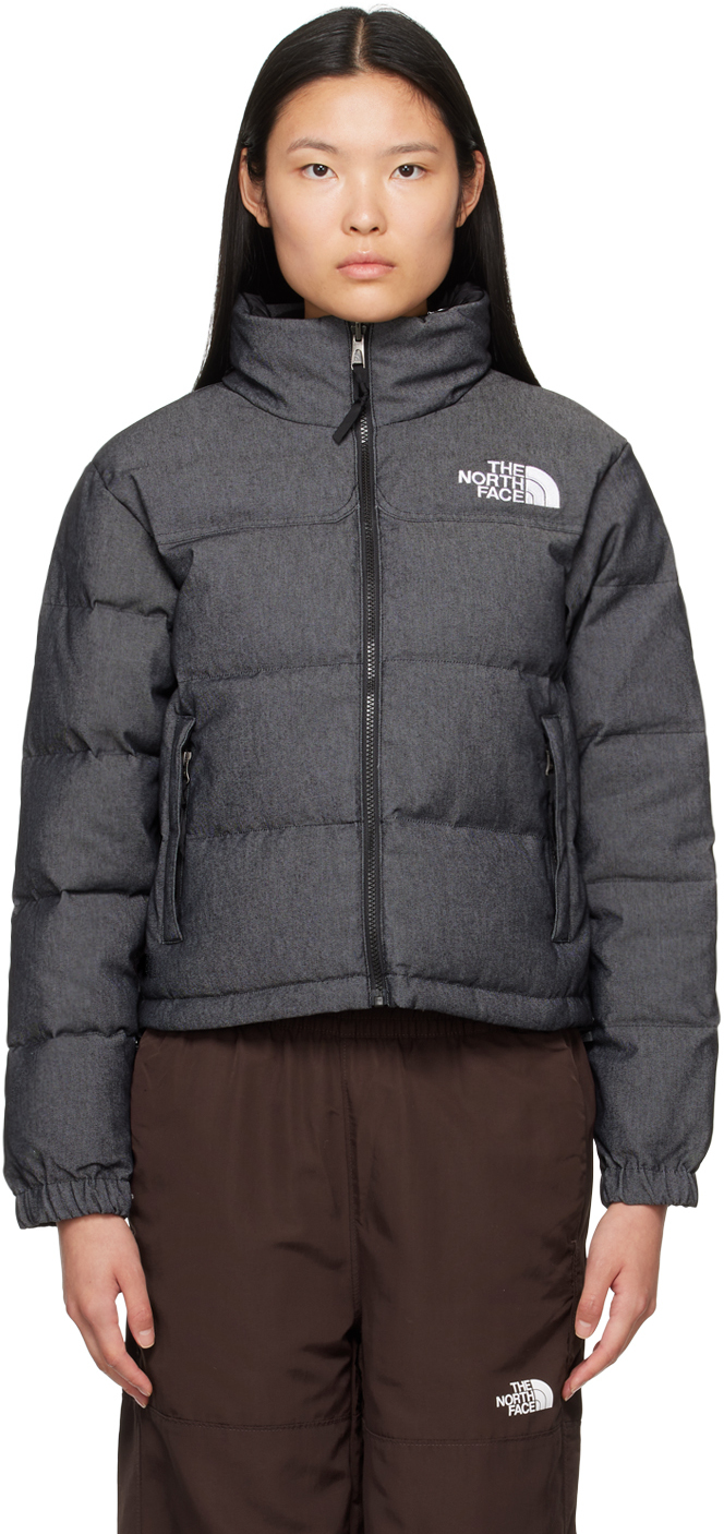 Shop The North Face Black '92 Nuptse Reversible Denim Down Jacket In J5c Tnf Black Denim