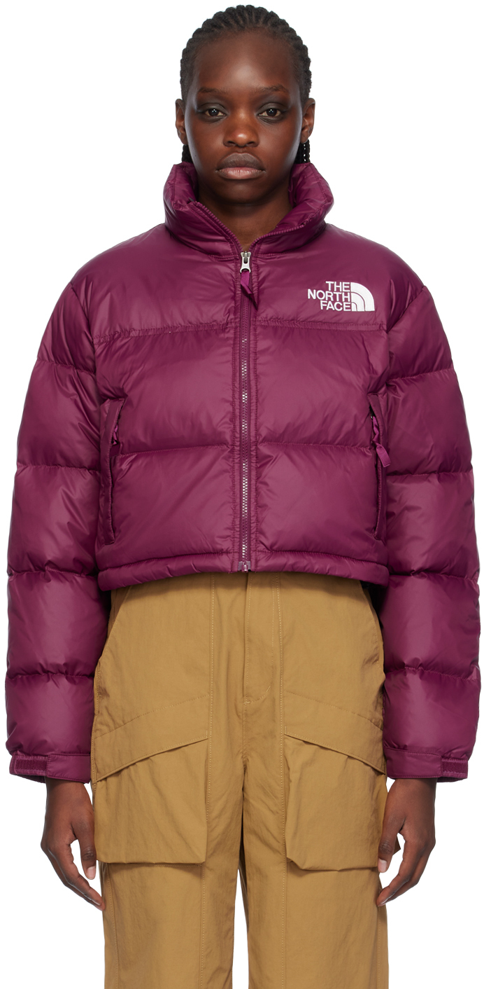 The North Face Purple Nuptse Short Down Jacket In I0h Boysenberry