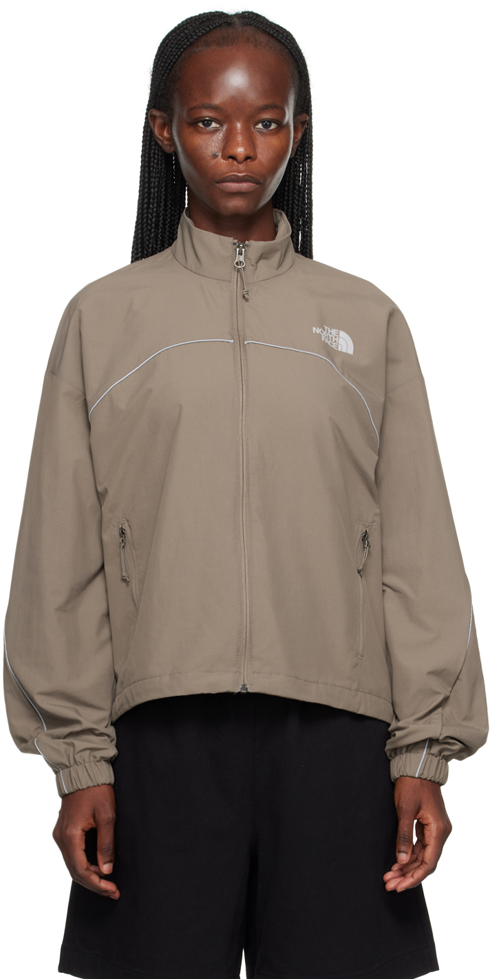 Shop The North Face Brown Tek Wind Jacket In Nxl Falcon Brown