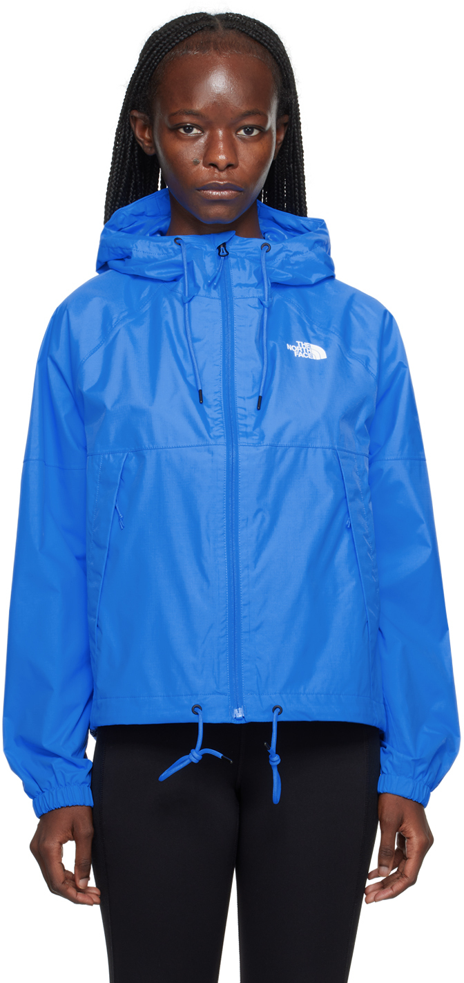 The North Face Blue Antora Rain Jacket In Optic Blue