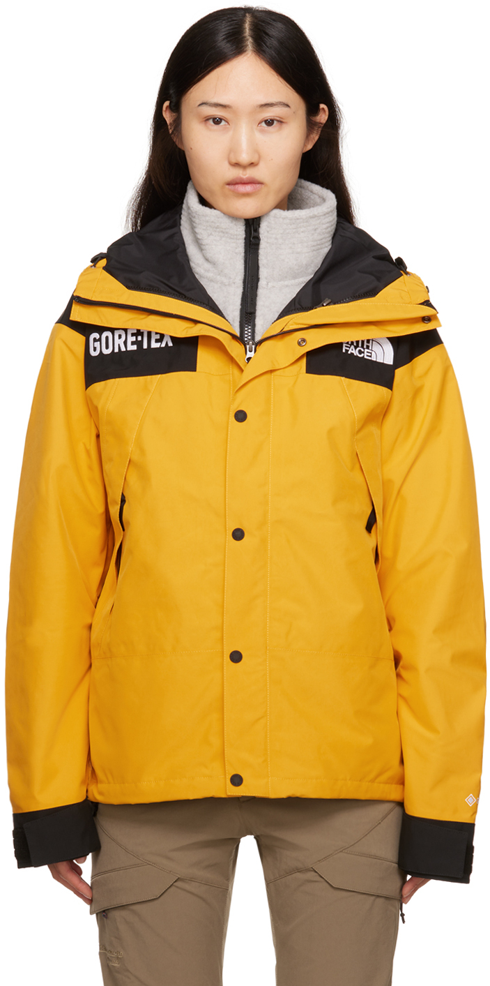 Yellow north face on sale mountain jacket