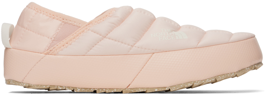 The North Face Pink Thermoball Traction V Loafers In 49h Evening Sand Pin