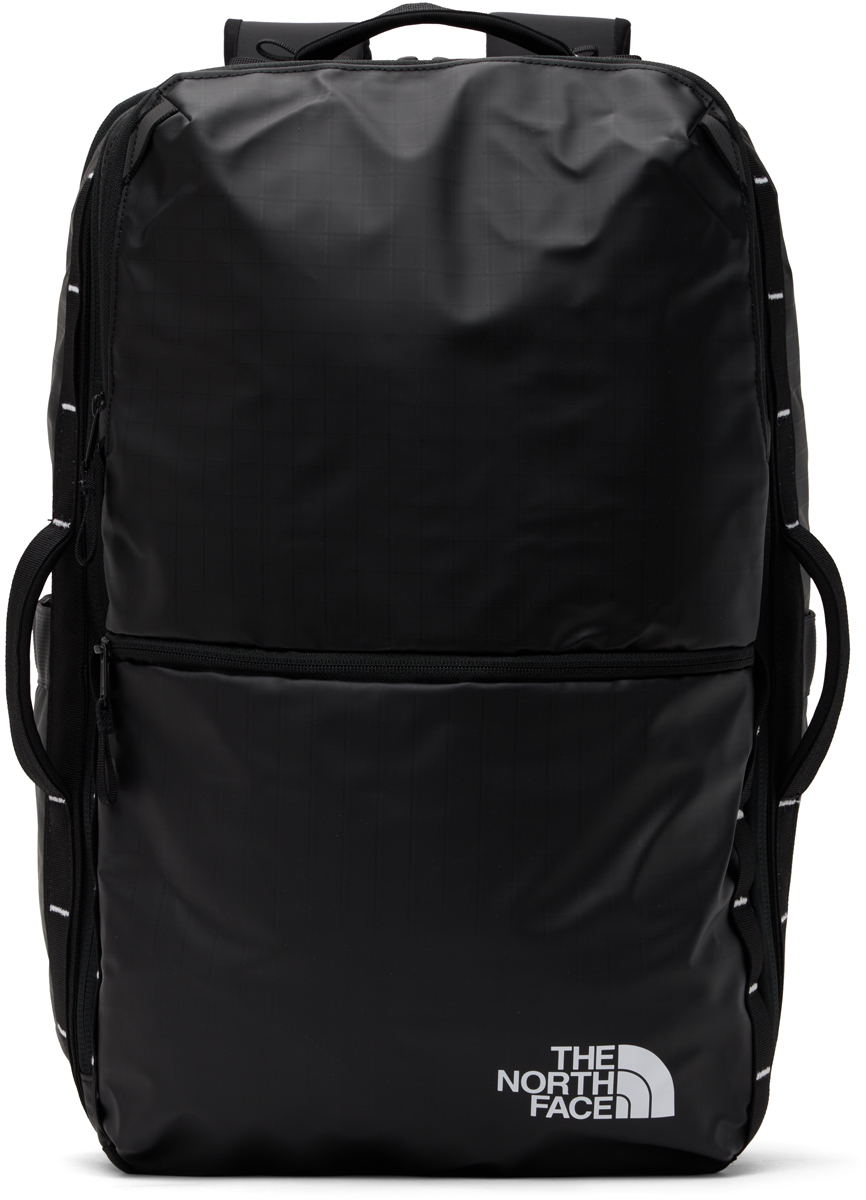 The North Face: Black Base Camp Voyager Backpack | SSENSE Canada