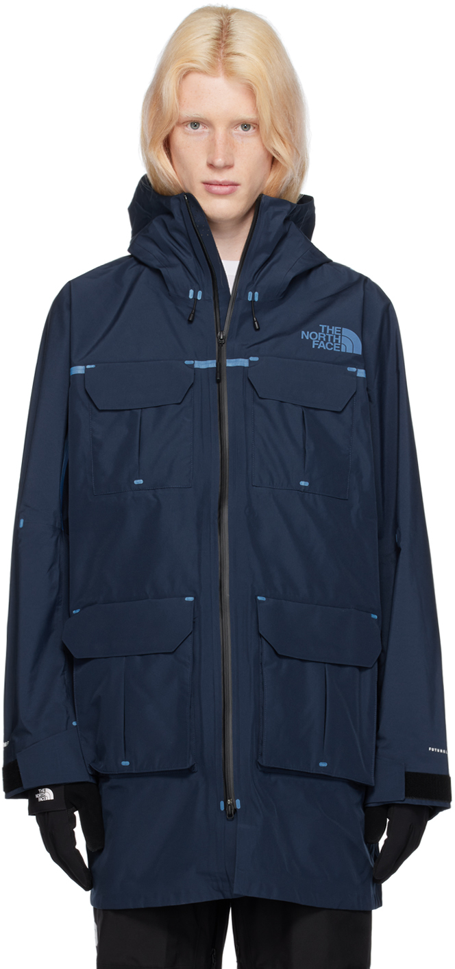 The North Face Navy Rmst Mountain Coat In O6q Summit Navy/silv