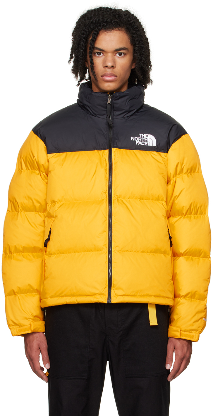 Shop The North Face Yellow & Black 1996 Retro Nuptse Down Jacket In Zu3 Summit Gold/tnf