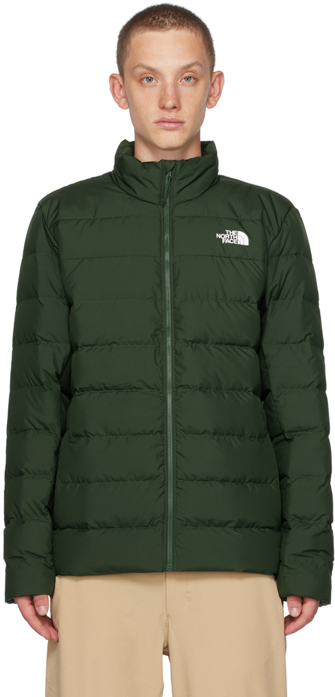 The North Face Green Aconcagua 3 Down Jacket In I0p Pine Needle
