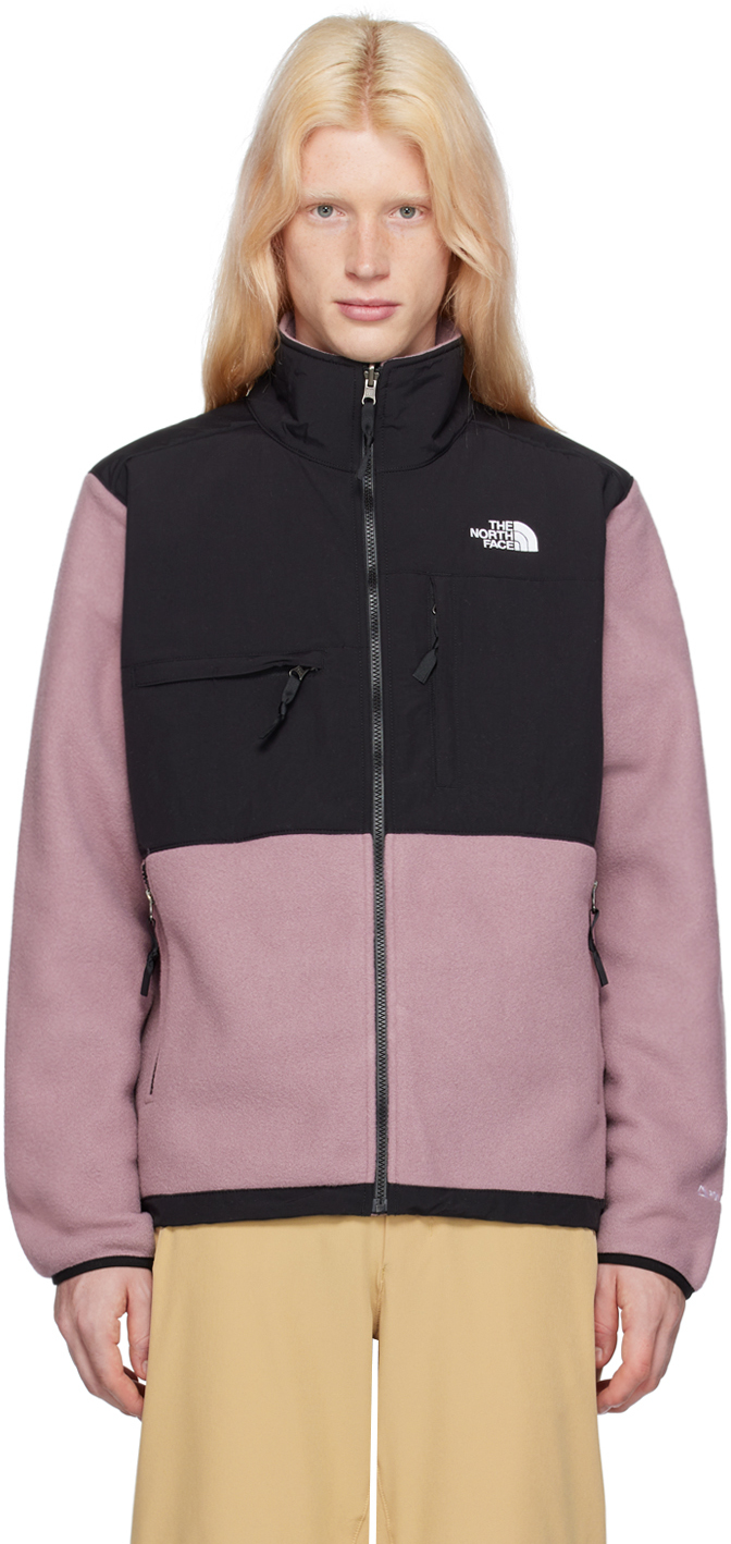 The North Face Pink Denali Jacket In Koy Fawn Grey/tnf Bl