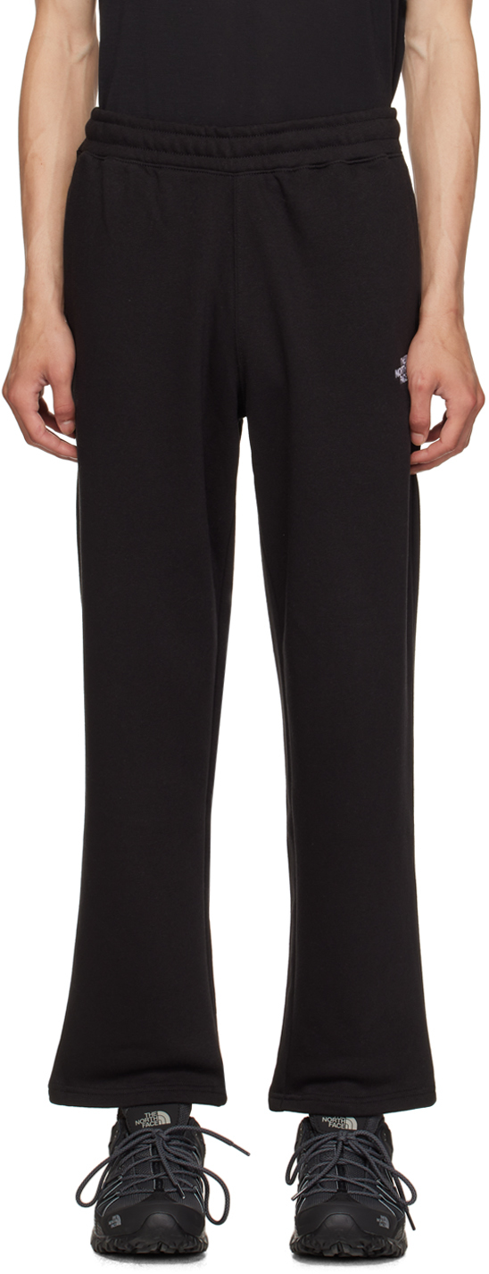 The North Face Black Embroidered Lounge Pants In Jk3 Tnf Black