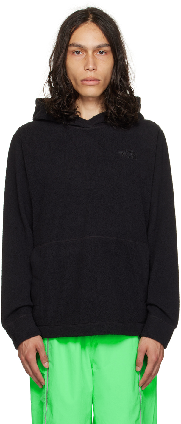 The North Face Black Embroidered Hoodie In Jk3 Tnf Black