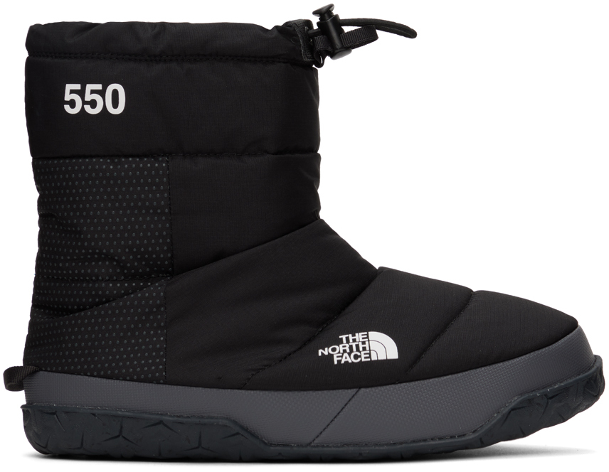 The North Face: Black Nuptse Après Boots | SSENSE Canada