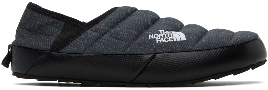 The North Face Gray Thermoball Traction V Mules In 411 Phantom Grey Hea