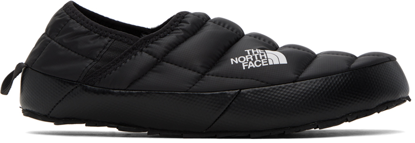 The North Face Black Thermoball Traction V Mules In Ky4 Tnf Black/tnf Wh