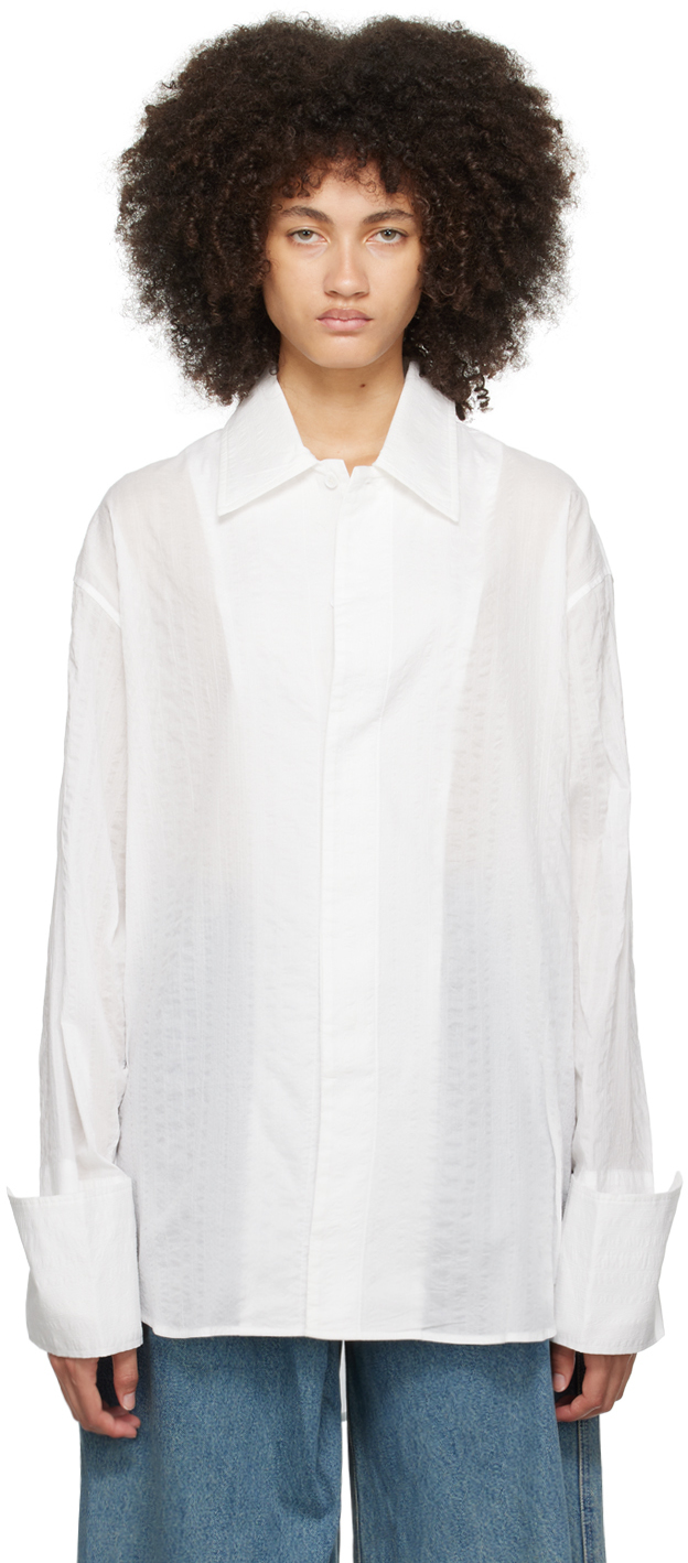 Subtle Le Nguyen White Droptail Shirt