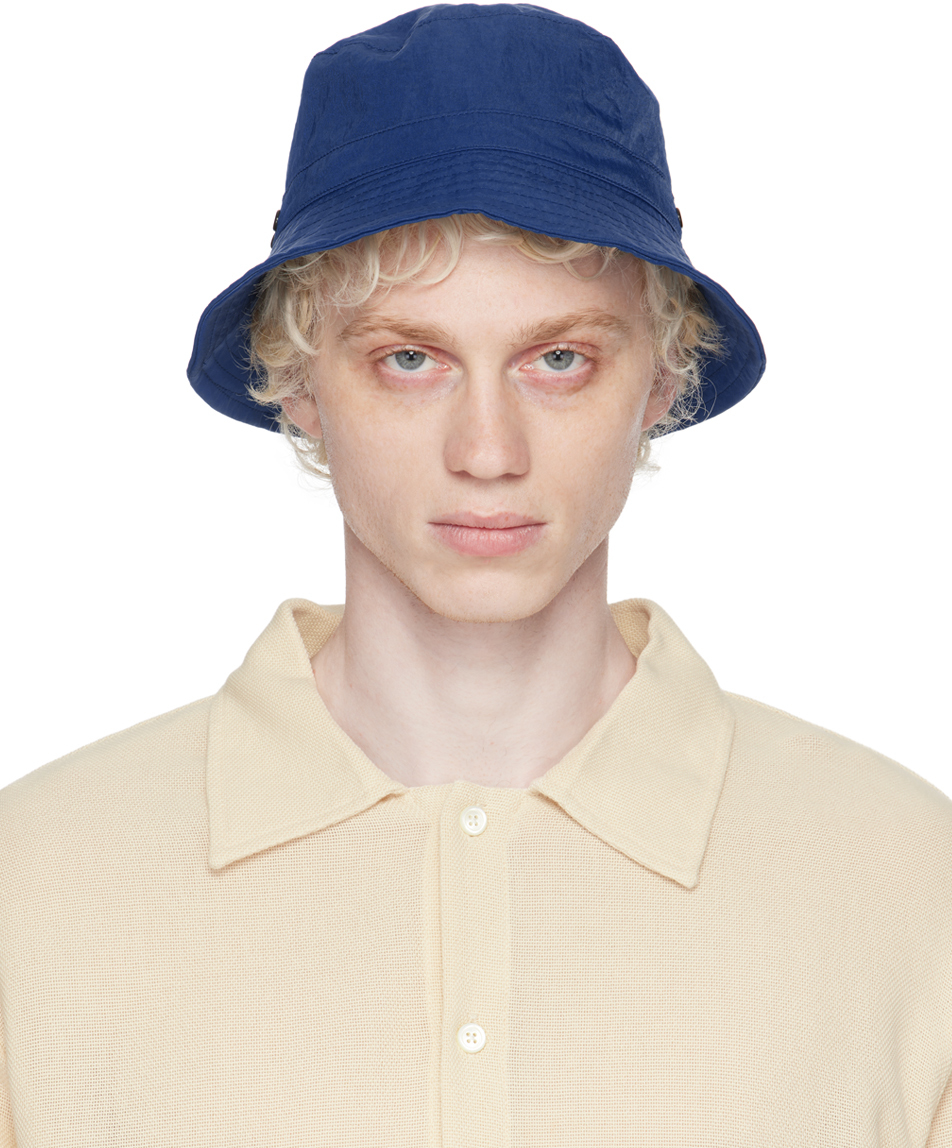 Blue Water-Repellent Bucket Hat