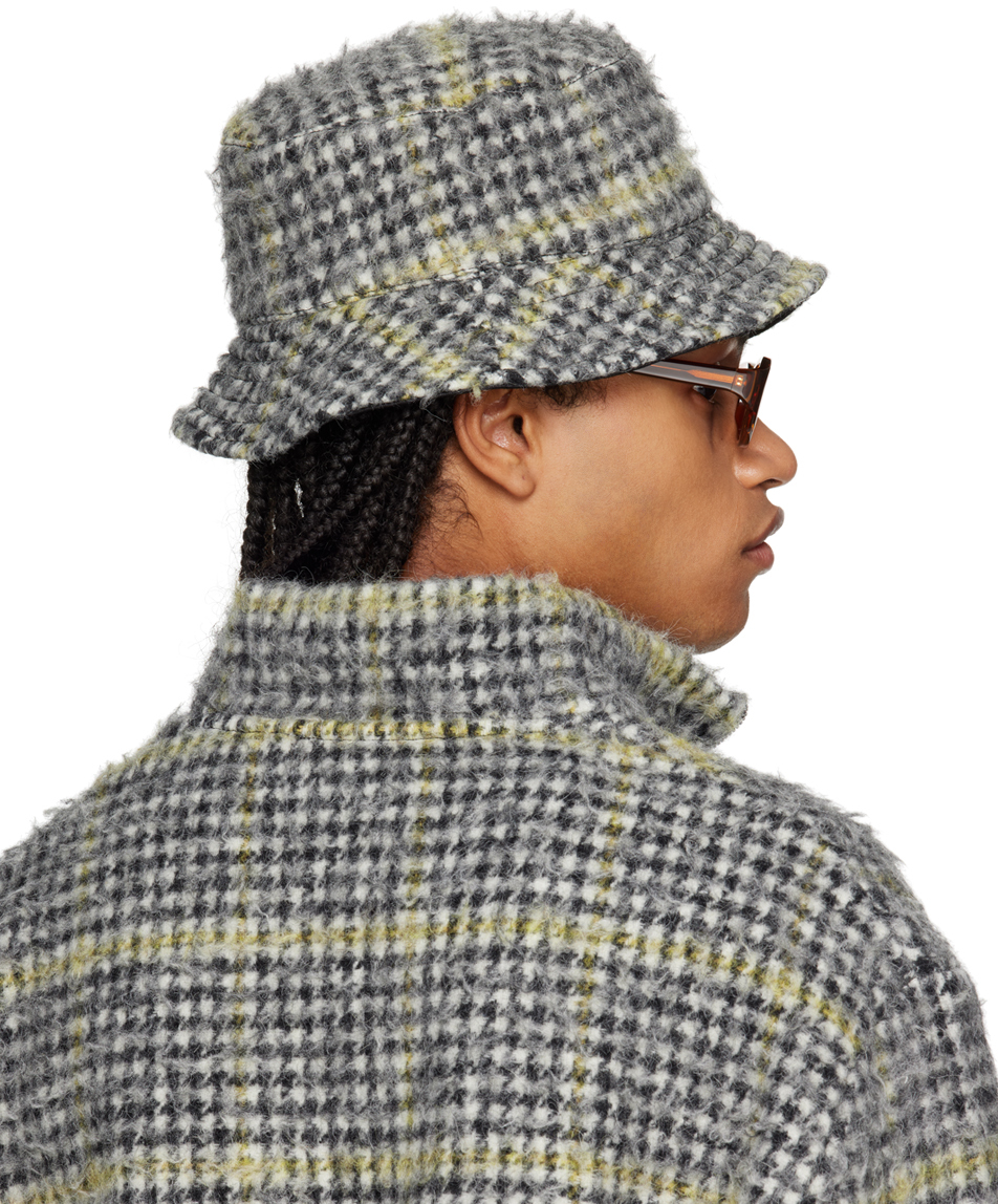 Our Legacy Black & White Houndstooth Bucket Hat | Smart Closet