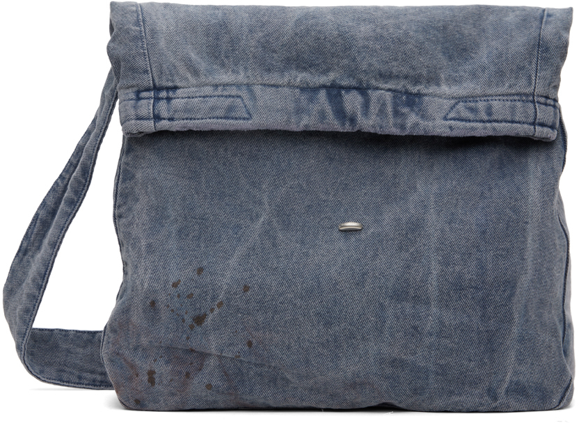 Our Legacy Gray Sling Denim Bag In Twilight Attic Wash | ModeSens