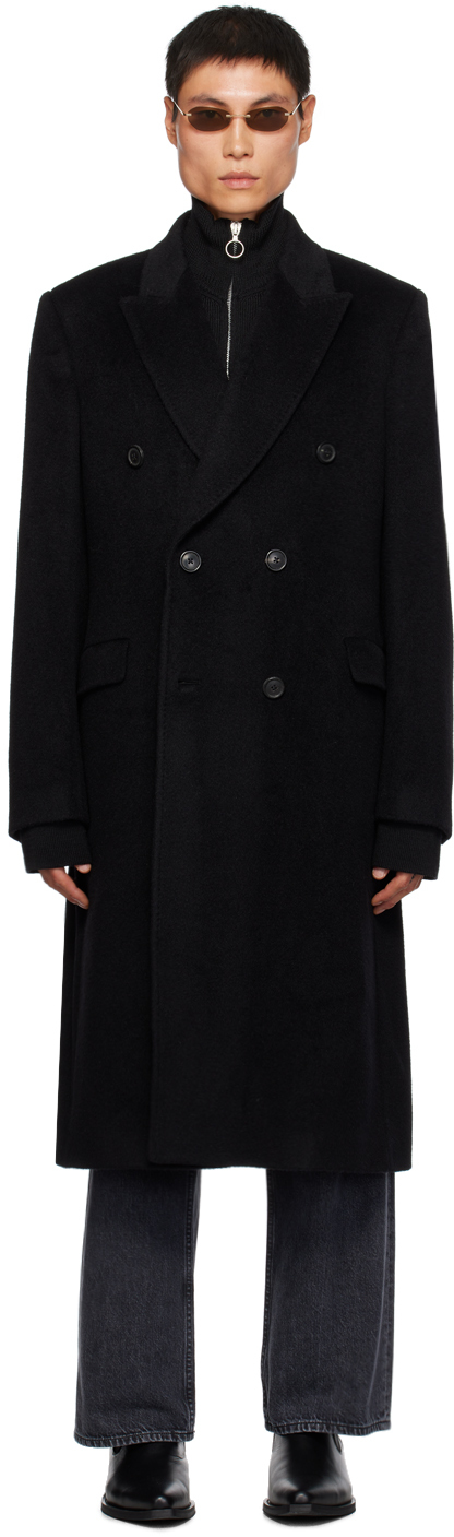 Our Legacy Black Whale Coat In Black Hairy Wool | ModeSens