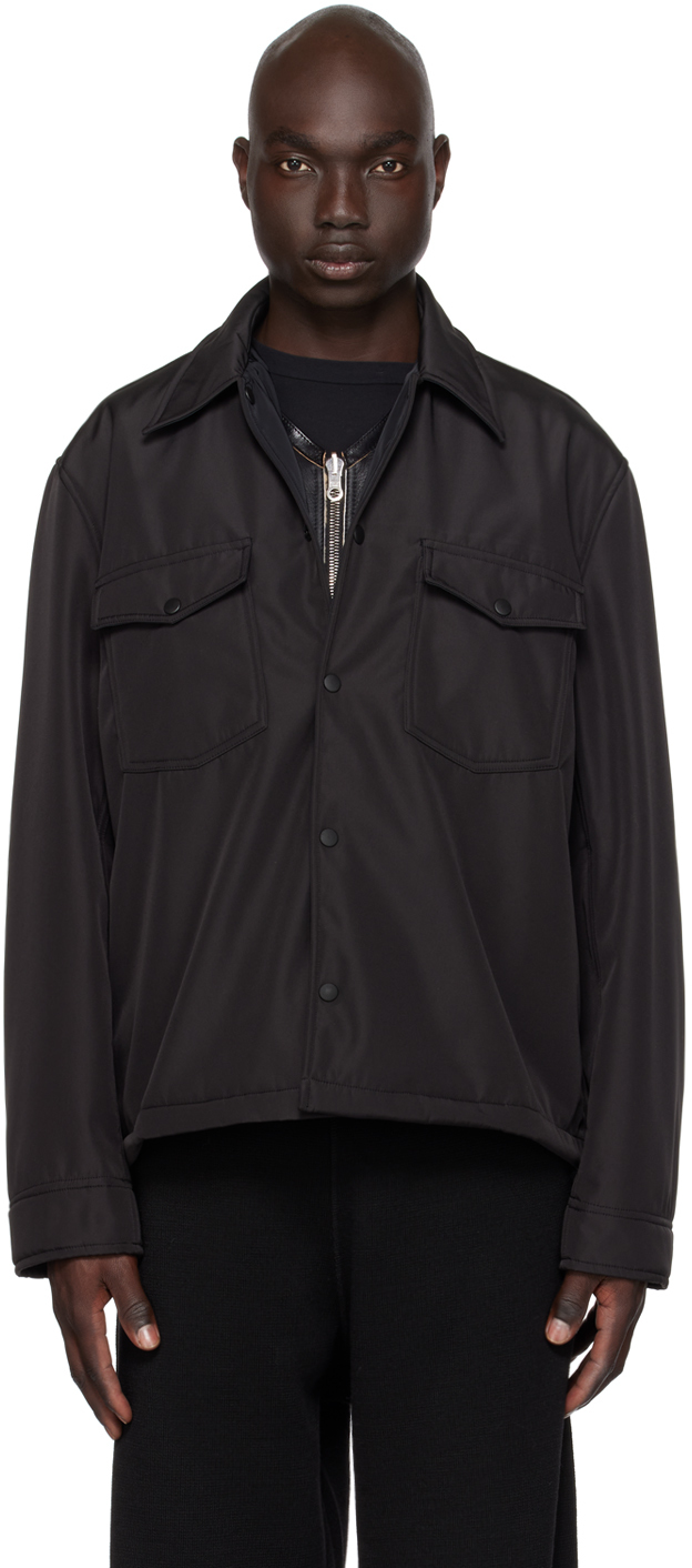 Shop Our Legacy Black Evening Coach Jacket In Black Fleecy Tech