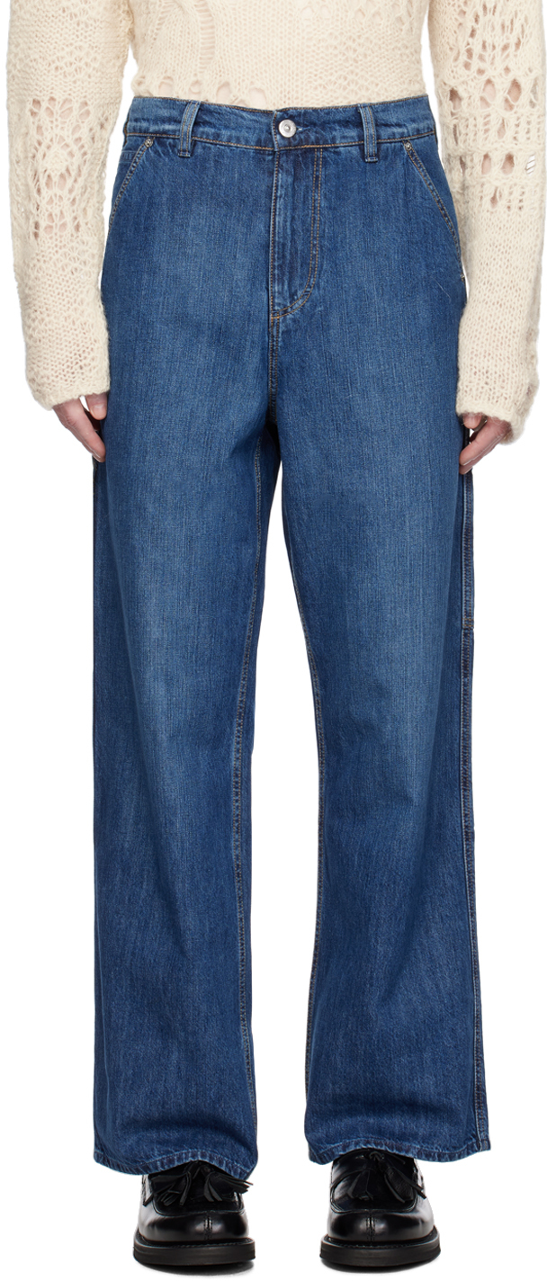 Our Legacy Joiner Wide-leg Jeans In Blue