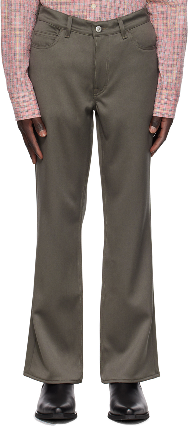Gray 70s Cut Trousers by Our Legacy on Sale