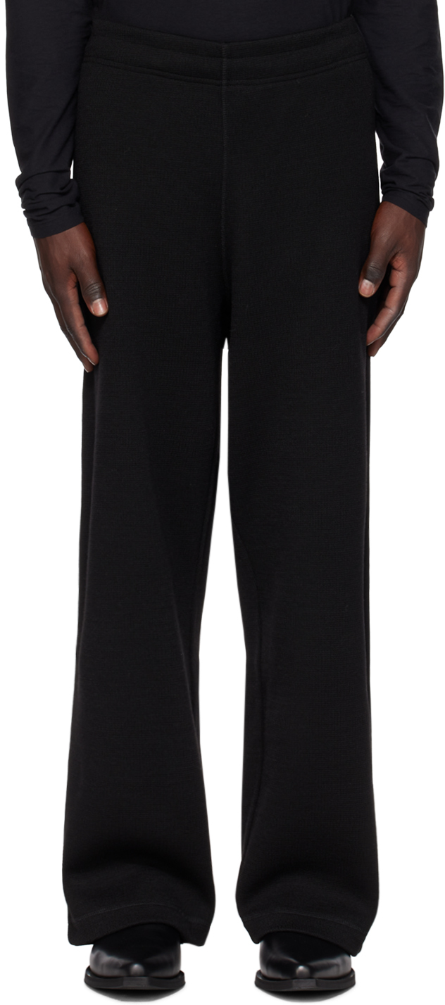 Our Legacy Reduced Straight-leg Crinked Cotton-blend Trousers In Black