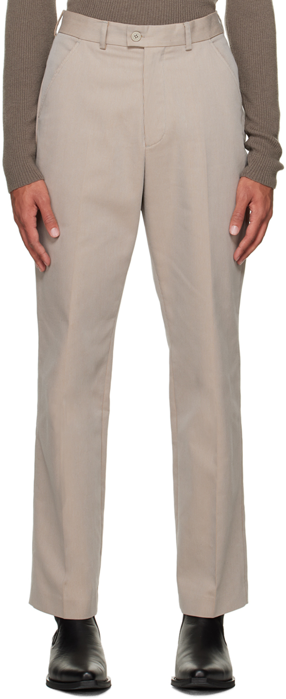 Our Legacy Taupe Darien Trousers In Lynx Grey Bedford So