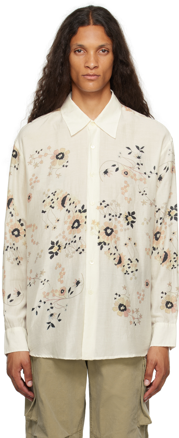 Shop Our Legacy White Above Shirt In Eastern Flower Print