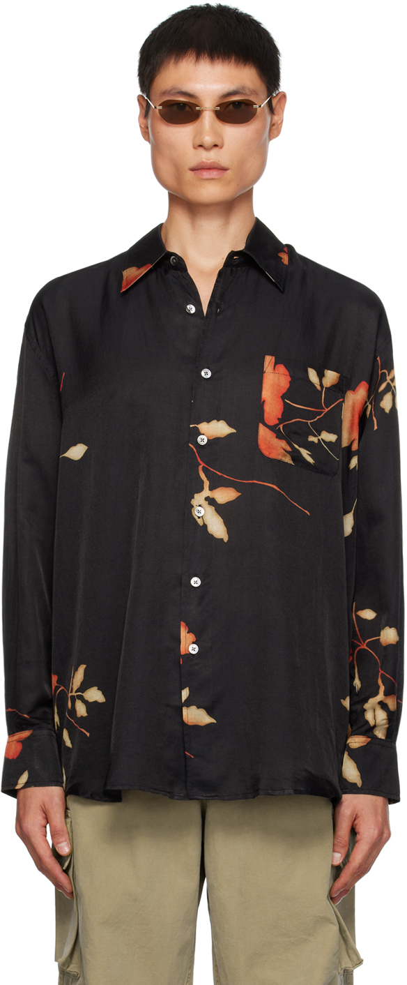 Shop Our Legacy Black Above Shirt In Nocturnal Flower Pri