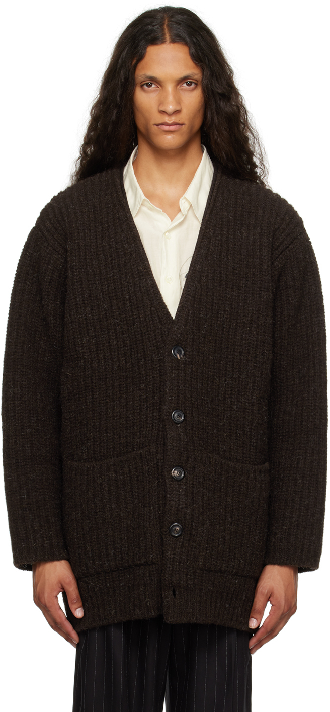 Our Legacy Brown Colossal Cardigan In Welsh Black Albion W