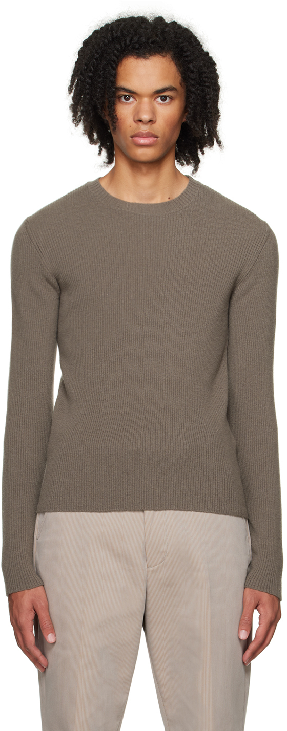 Our Legacy Ribbed-knit Sweater In Grey