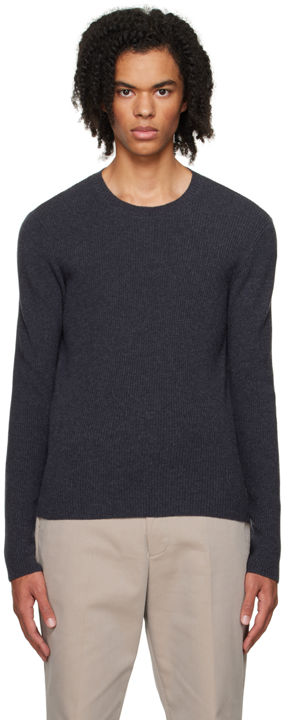 Our Legacy Grey Compact Jumper In Anthracite Melange W