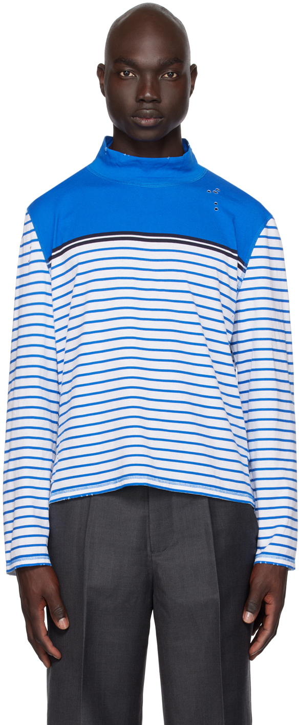 Our Legacy Artist Striped T-shirt In Blue