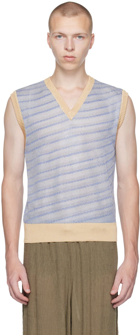 Blue Striped Vest