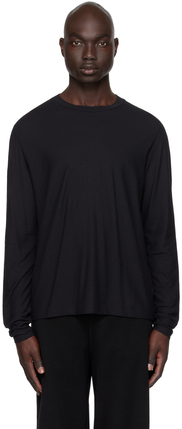 Shop Our Legacy Black Hover Long Sleeve T-shirt In Black Dry Crepe