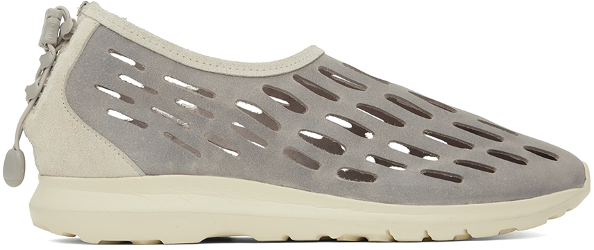 Our Legacy Gray Strainer Sneakers In Concrete Leather