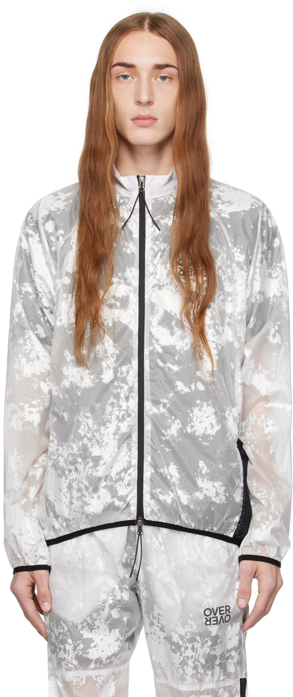 Over Over White Semi-sheer Jacket In White Foil