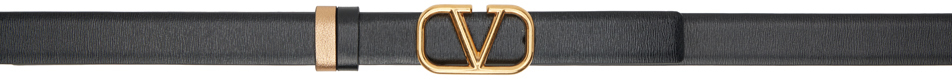 Valentino Garavani Black Reversible VLogo Belt