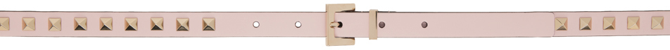 Valentino Garavani Pink Rockstud Belt In 16q Rose Quartz