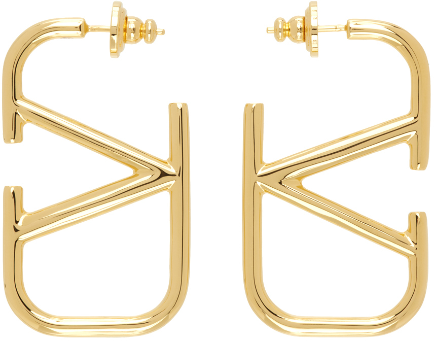 Gold VLogo Signature Earrings