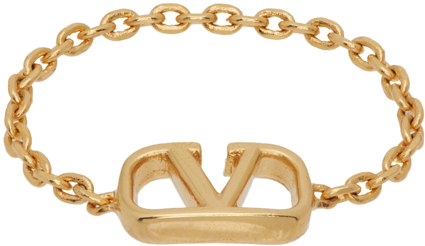 Valentino Garavani VLogo Signature ring for Women - Gold in KSA