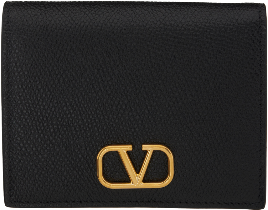Valentino Garavani Black Calf Leather Bos Taurus Wallet main image 1