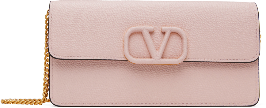 Pink VLogo Signature Wallet Bag