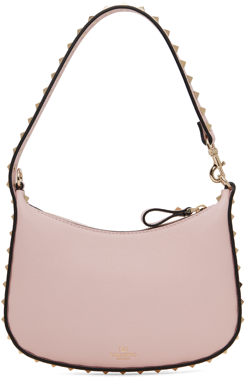 Valentino Garavani Pink Mini Rockstud Bag In 16q Rose Quartz