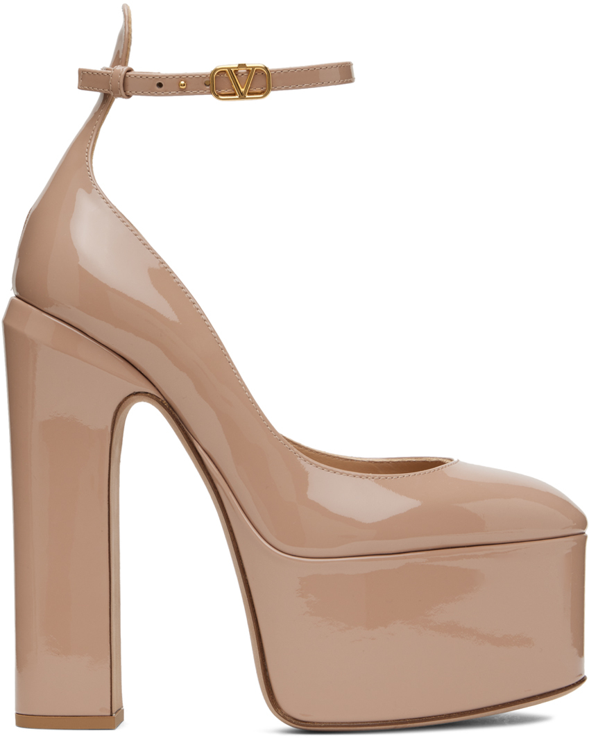 Beige Tan-Go 155 Platform Pumps