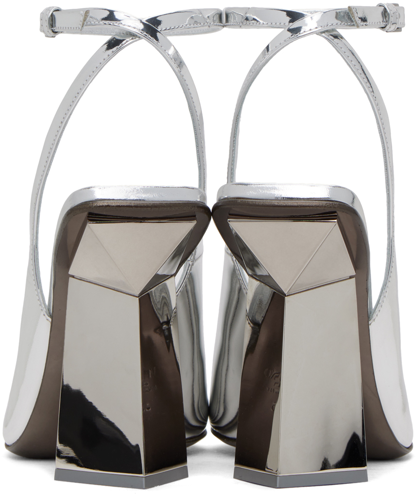 Valentino Silver One Stud Hyper Heels In S13 Silver