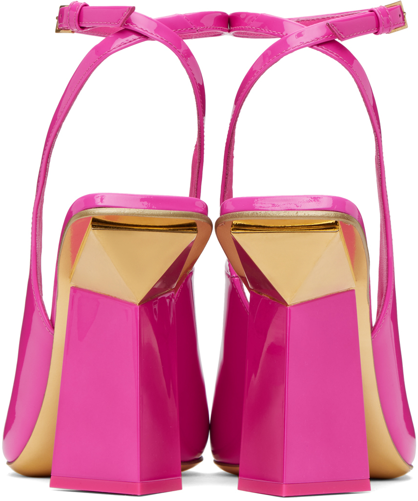 Valentino One Stude Hyper 110mm Leather Pumps In Uwt Pink Pp