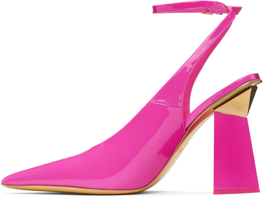 Valentino One Stude Hyper 110mm Leather Pumps In Uwt Pink Pp