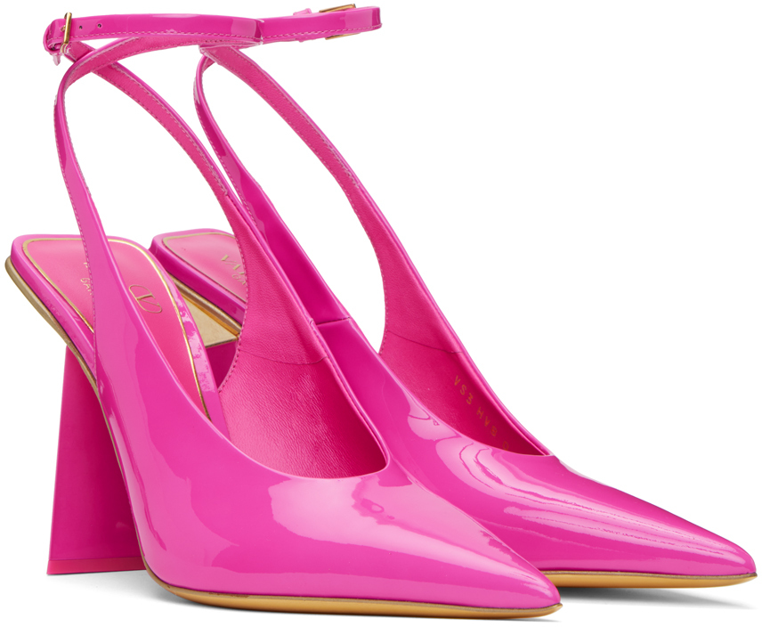 Valentino One Stude Hyper 110mm Leather Pumps In Uwt Pink Pp