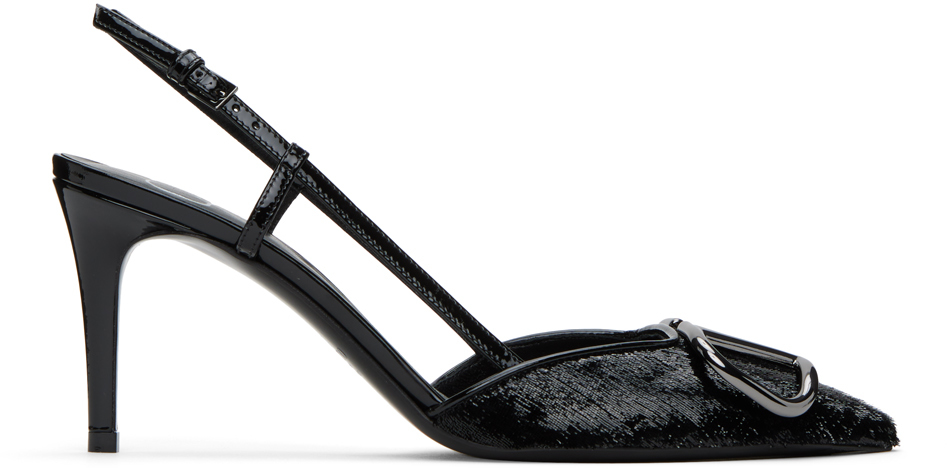 Black VLogo Signature Heels